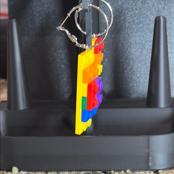 NWT Handmade Colorful LEGO Block Earrings *You can play with them ~Blocks Change - Picture 8 of 8